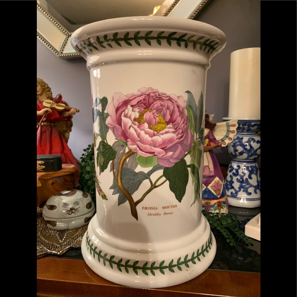 RARE Portmeirion Botanic Garden Jardiniere Base 25th Anniversary Peony